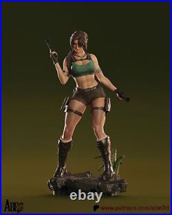 Lara Croft (1) Unpainted 1/4 resin model kit and base abe