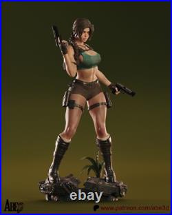 Lara Croft (1) Unpainted 1/4 resin model kit and base abe