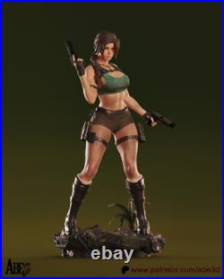 Lara Croft (1) Unpainted 1/4 resin model kit and base abe