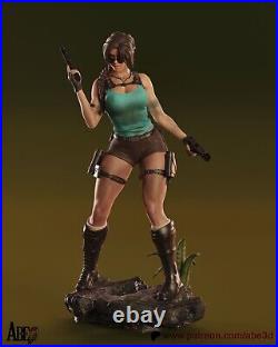Lara Croft (1) Unpainted 1/4 resin model kit and base abe