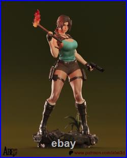 Lara Croft (1) Unpainted 1/4 resin model kit and base abe