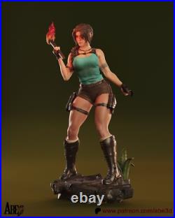 Lara Croft (1) Unpainted 1/4 resin model kit and base abe