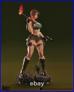 Lara Croft (1) Unpainted 1/4 resin model kit and base abe