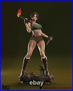 Lara Croft (1) Unpainted 1/4 resin model kit and base abe