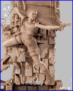Lara Croft 3D Printed Figure, Unpainted Tomb Raider Model Kit