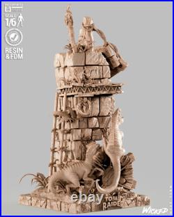 Lara Croft 3D Printed Figure, Unpainted Tomb Raider Model Kit