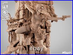 Lara Croft 3D Printed Figure, Unpainted Tomb Raider Model Kit