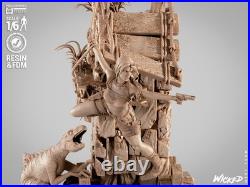 Lara Croft 3D Printed Figure, Unpainted Tomb Raider Model Kit