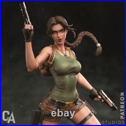 Lara Croft 3d Printed Model Unassembled Unpainted 1/8-1/3