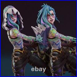 League of Legens-Jinx 3D Printed 12K Figure Statue Resin Model Kit Unassembled