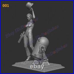 Leia Sci-fi Woman 1/8 1/6 3D Print Model Kit Unpainted Unassembled 2 Ver NSFW
