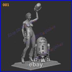 Leia Sci-fi Woman 1/8 1/6 3D Print Model Kit Unpainted Unassembled 2 Ver NSFW