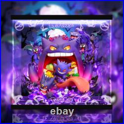 Lighted Display Case Fit PPAP Gengar Household Resin Garage Kit Figure Model