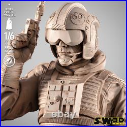 Luke Skywalker 3D Printed Figure, Iconic Star Wars Jedi Statue, Unpainted