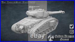 M68 Timberwolf Heavy Tank 28mm Scale for Tabletop Wargames Resin Model Kit