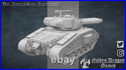 M68 Timberwolf Heavy Tank 28mm Scale for Tabletop Wargames Resin Model Kit