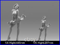 Marilyn Monroe Beauty Woman Unpainted Unassembled 3D printed Kit Resin Model GK