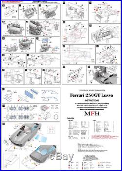 Mfh 1/24 Ferrari 250 Gt Lusso Full Hi Detail Unbuilt Resin Multimedia Kit