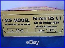 Mg Model Plus 20.01 1948 Ferrari 125 F1 120th Scale Resin & Metal Kit