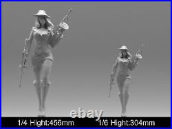 Miss Fortune Crime City Girl Unpainted Unassembled 3D printed Kit Resin Model GK