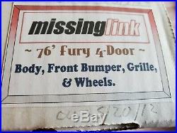 Missing Link 1976 Plymouth Fury 4-Door Conversion 125 Resin Model'76 Car Kit