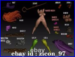 Naked1/6 Resin Model H/31cm Sorceress Printed Unassembled Unpainted Garage Kits