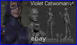 New Hot Toy In Stock Cat Woman 3D Printing Unpainted Figure Blank Kit Model GK