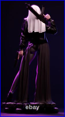 Nun with Gun resin scale model kit unpainted 3d print