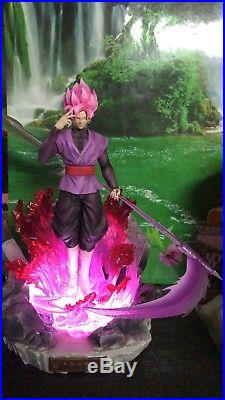 OI Studios Dragonball Z Super Saiyan Rose Goku Black Resin Statue Figure LED NEW