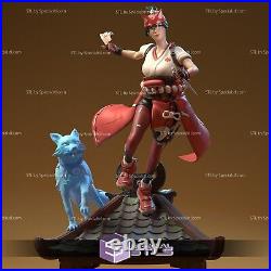 Overwatch Kiriko And Kitsune Spirit 3d Printed Model Unassembled/Unpainted