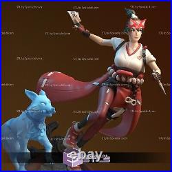 Overwatch Kiriko And Kitsune Spirit 3d Printed Model Unassembled/Unpainted