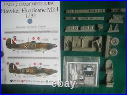 PACIFIC COAST MODELS 1/32 HURRICANE Mk. I (Metal Wing Version) incl. Resin & PE pa