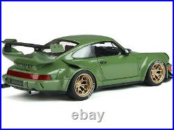 PORSCHE RWB BODY KIT ATLANTA GREEN WithGOLD WHEELS 1/18 MODEL CAR GT SPIRIT GT812