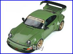 PORSCHE RWB BODY KIT ATLANTA GREEN WithGOLD WHEELS 1/18 MODEL CAR GT SPIRIT GT812