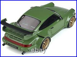 PORSCHE RWB BODY KIT ATLANTA GREEN WithGOLD WHEELS 1/18 MODEL CAR GT SPIRIT GT812