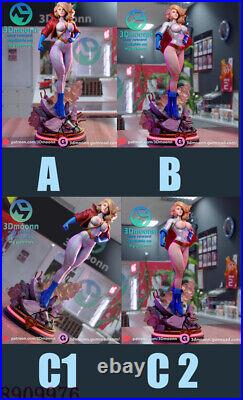 Power Girl 3D Printing Figure Unpainted Model Sculpture GK Blank Kit New Stock