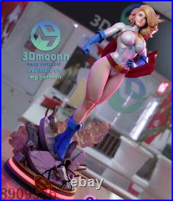 Power Girl 3D Printing Figure Unpainted Model Sculpture GK Blank Kit New Stock