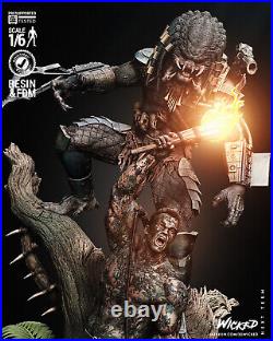 Predator & Dutch Diorama Resin Sculpture Statue Model Kit Unpainted/Unassemble