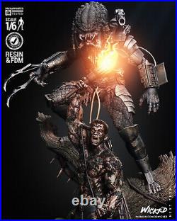 Predator & Dutch Diorama Resin Sculpture Statue Model Kit Unpainted/Unassemble