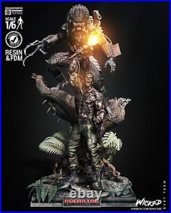 Predator & Dutch Diorama Resin Sculpture Statue Model Kit Unpainted/Unassemble