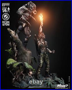 Predator & Dutch Diorama Resin Sculpture Statue Model Kit Unpainted/Unassemble