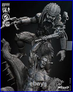 Predator & Dutch Diorama Resin Sculpture Statue Model Kit Unpainted/Unassemble