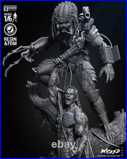 Predator & Dutch Diorama Resin Sculpture Statue Model Kit Unpainted/Unassemble