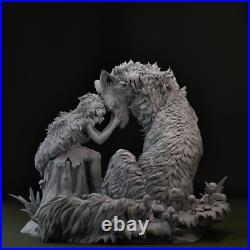 Princess Mononoke 1/4 3D Printed 12K Figure Statue Resin Model Kit Unassembled