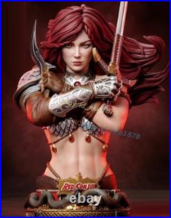 Red Sonja Bust 3D Print Garage Kit Figure Model Kit Unassemble Unpainted GK