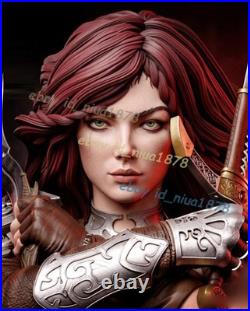 Red Sonja Bust 3D Print Garage Kit Figure Model Kit Unassemble Unpainted GK