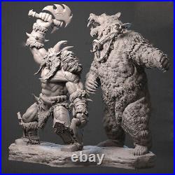 Rexxar Remar 3D Print Figure Model Kit Unpainted Unassembled Garage Kit H 30cm