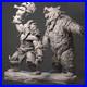 Rexxar Remar 3D Print Figure Model Kit Unpainted Unassembled Garage Kit H 30cm