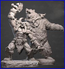 Rexxar Remar 3D Print Figure Model Kit Unpainted Unassembled Garage Kit H 30cm
