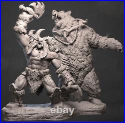 Rexxar Remar 3D Print Figure Model Kit Unpainted Unassembled Garage Kit H 30cm
